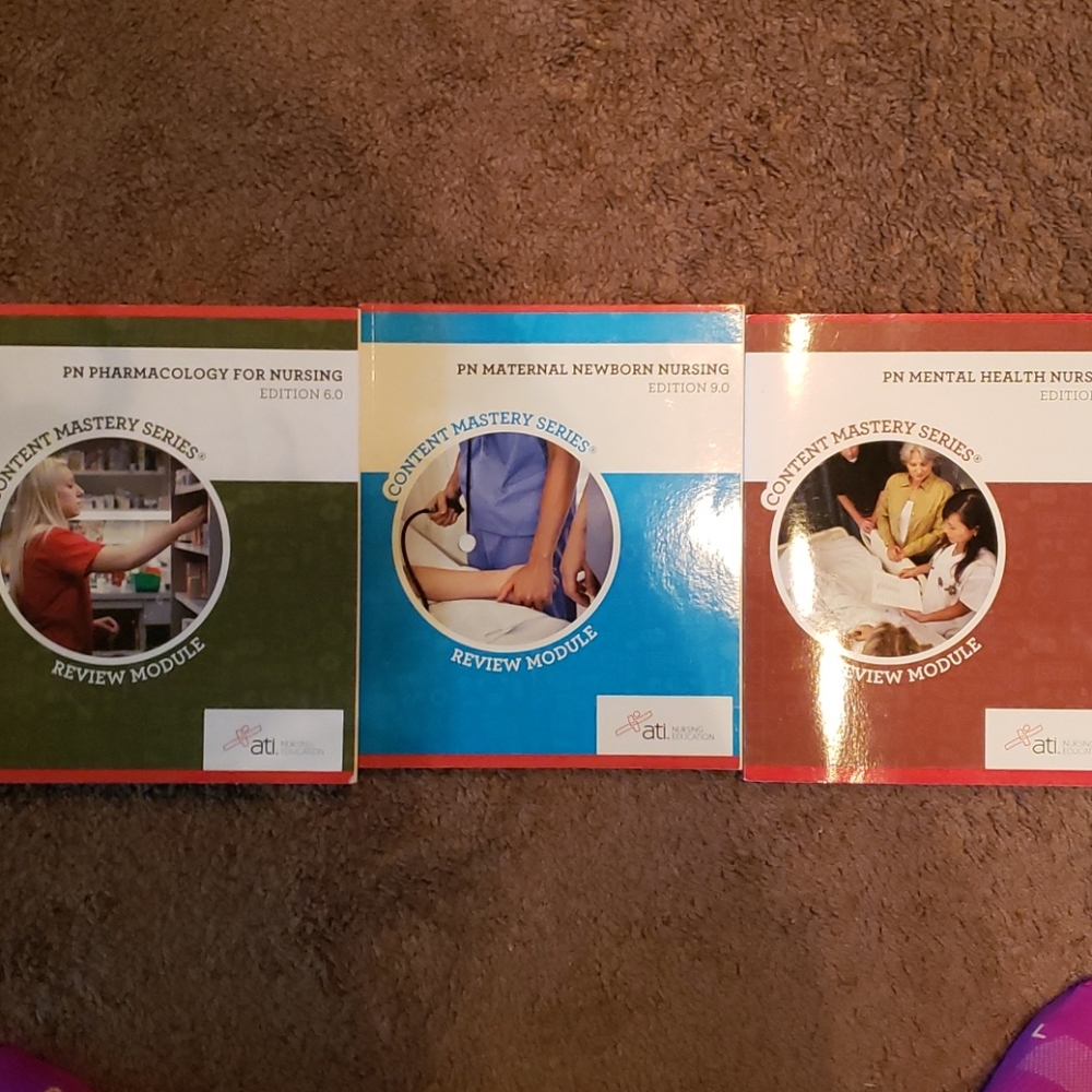 PN 3 ATI books pharm, maternal newborn,mental
